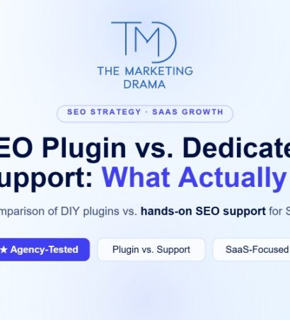 SEO plugin vs SEO agency comparison for SaaS website SEO support
