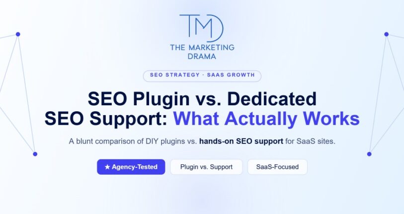 SEO plugin vs SEO agency comparison for SaaS website SEO support